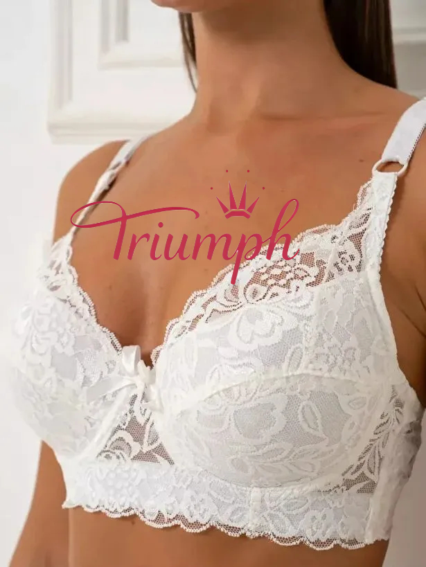 Triumph® 3 ks💖50% sleva✨🔥Podprsenka s mašlí a krajkovým potiskem [65A-120H]