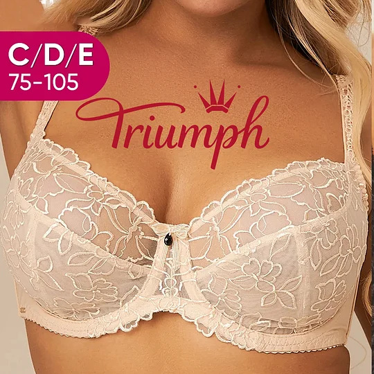 💖Triumph® balení 3 kusů ✨Průhledná podprsenka bez vycpávek pro velká prsa