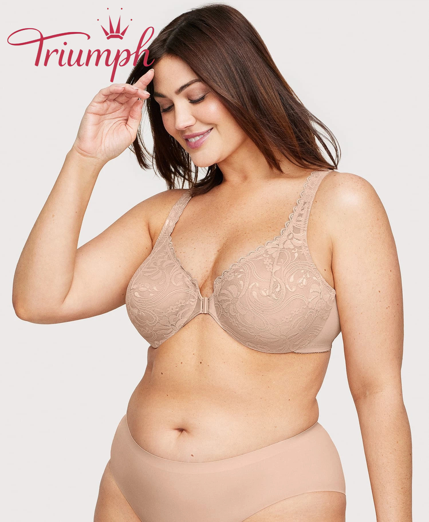 Triumph® 3 ks💖50% sleva✨Podprsenka z elastické krajky s předním zapínáním [65A-120H]