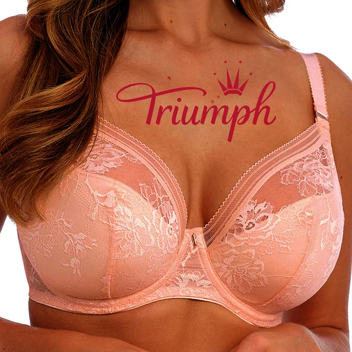 Triumph® 4 sztuki💖50% zniżki✨Ręcznie haftowany koronkowy biustonosz Plus Size Głęboki V[65A-120H]