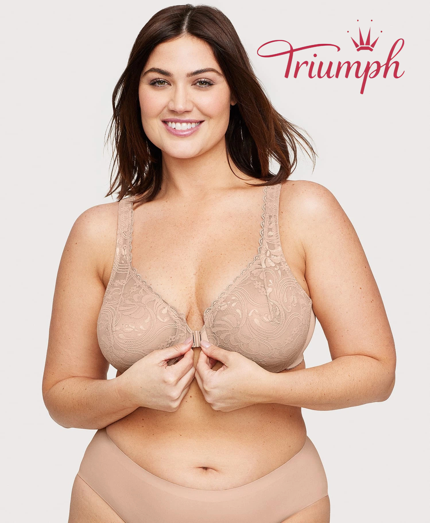 Triumph® 3 ks💖50% sleva✨Podprsenka z elastické krajky s předním zapínáním [65A-120H]