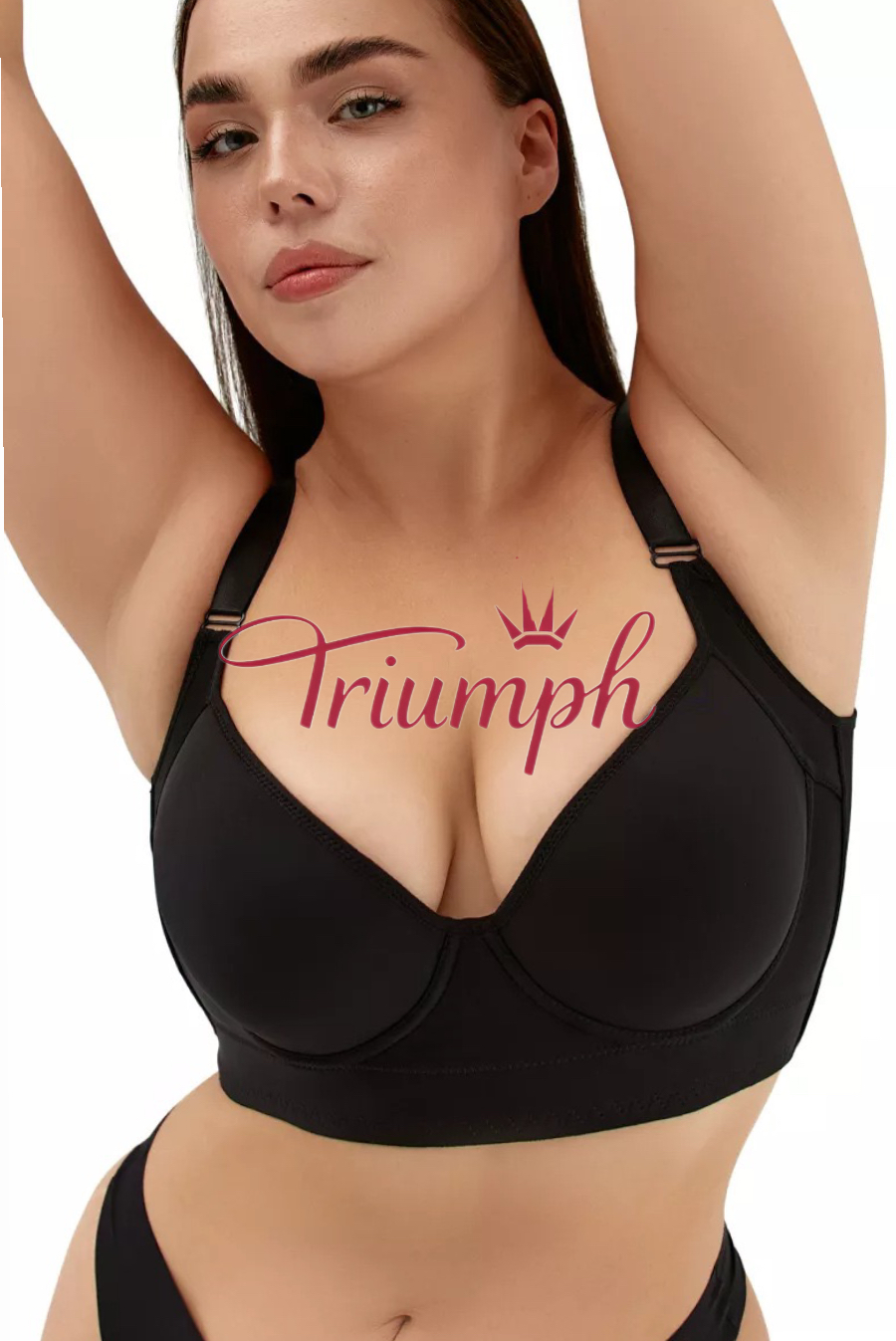 Triumph - balení 3 kusů. 🥇Hladká a bezešvá push-up podprsenka