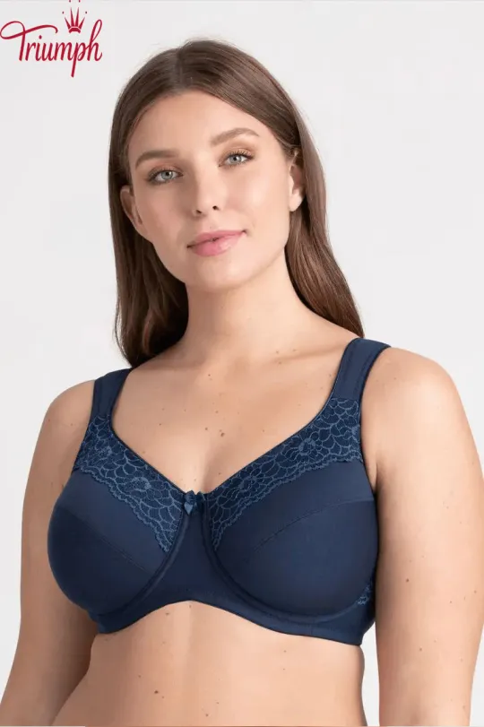 Triumph - (3 szt.) Biustonosz bawełniany z fiszbinami