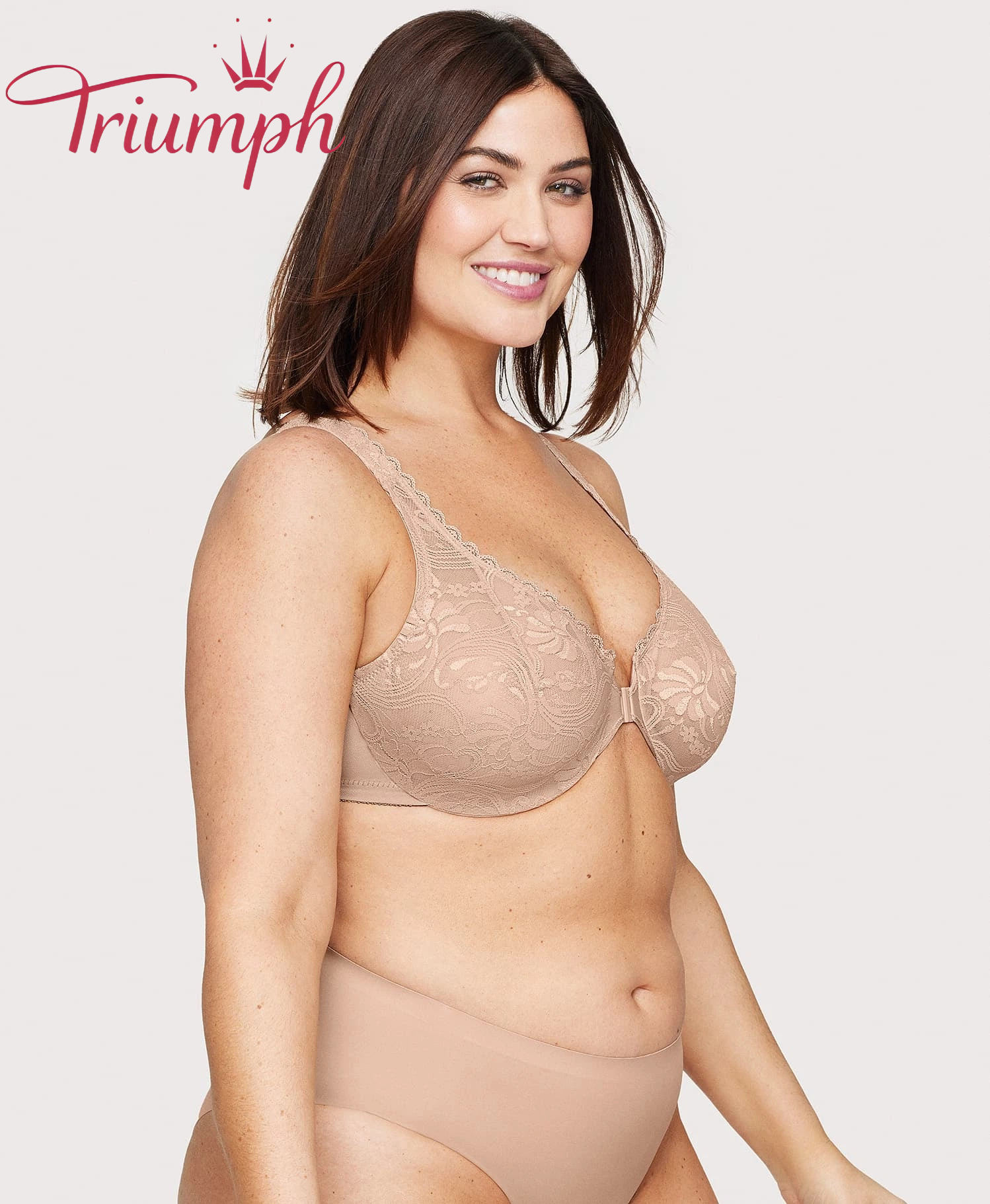 Triumph® 3 ks💖50% sleva✨Podprsenka z elastické krajky s předním zapínáním [65A-120H]
