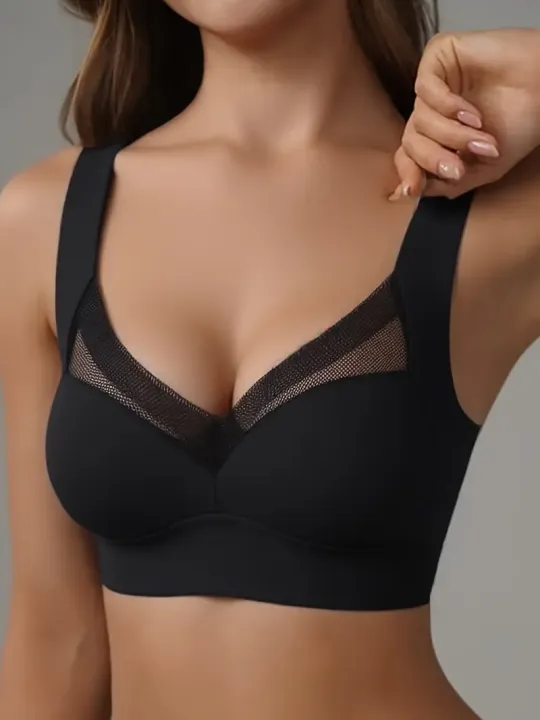 Triumph✨ prodyšná síťovaná, bezešvá podprsenka, 🎉 nastavitelná opora, korekce držení těla