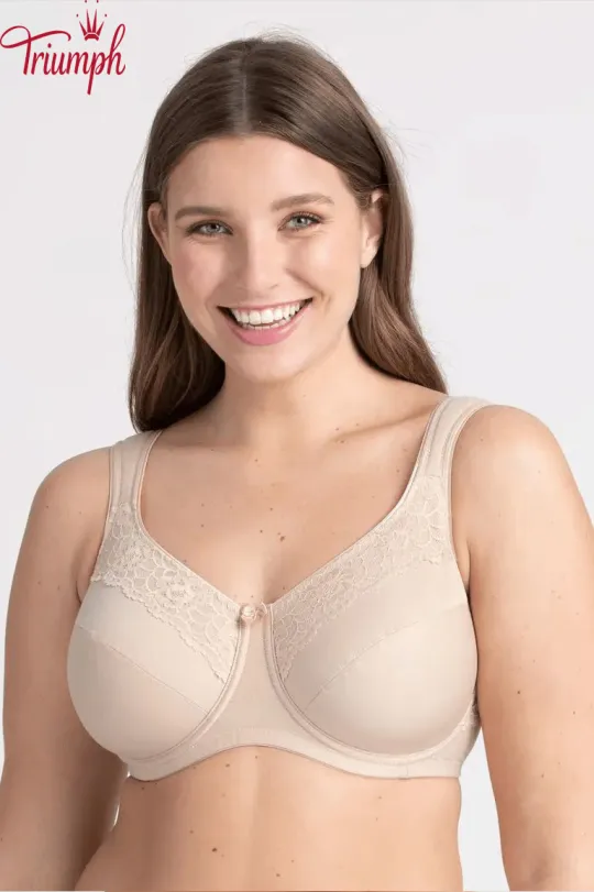 Triumph - (3 szt.) Biustonosz bawełniany z fiszbinami