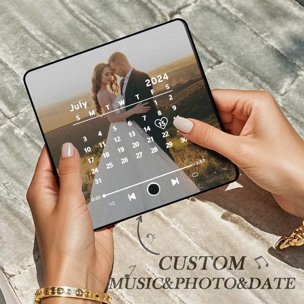 Customized Album Fridge Magnet Calendar Personalized Photo Music Fridge Magnet Can Play Songs Anniversary Gifts Ideas