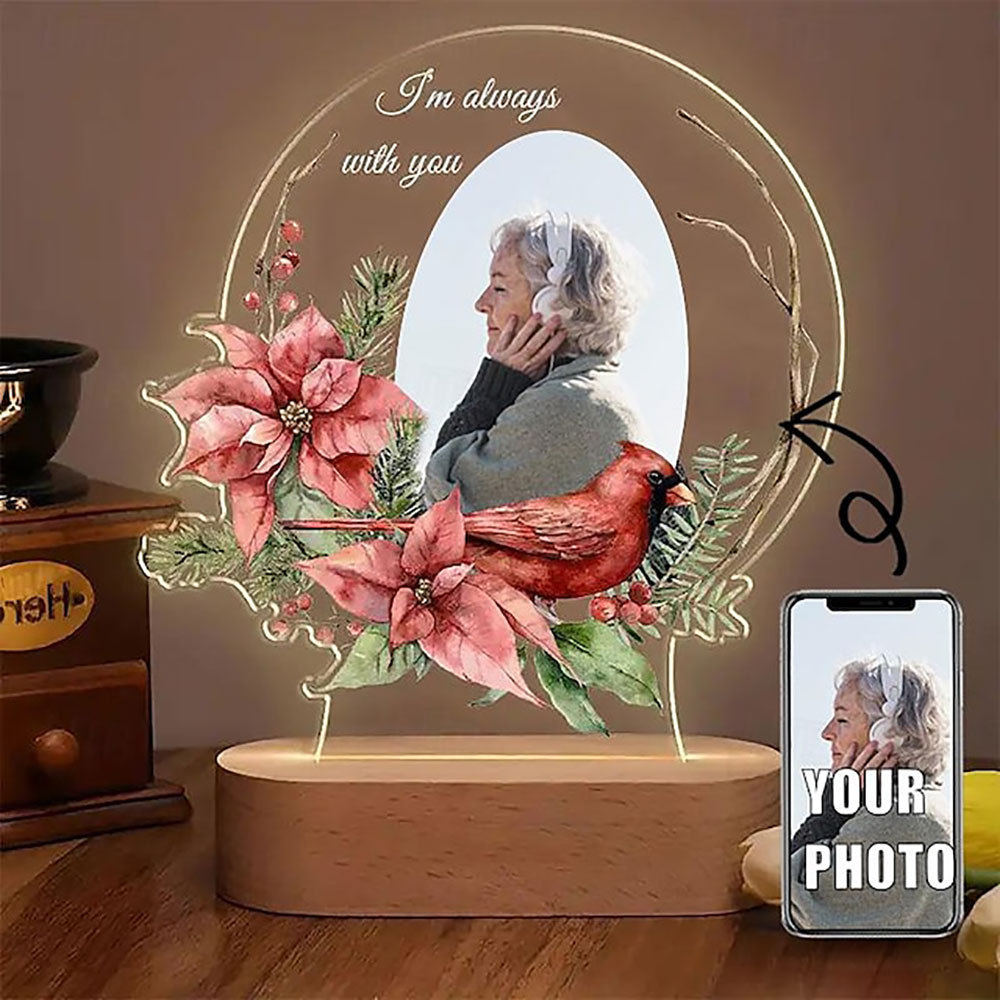 Personalized Photo Acrylic Night Light I'm Always With You