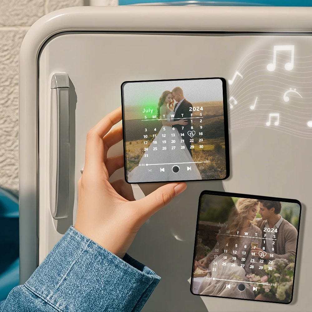 Customized Album Fridge Magnet Personalized Music Fridge Magnet Can Play Songs Gifts