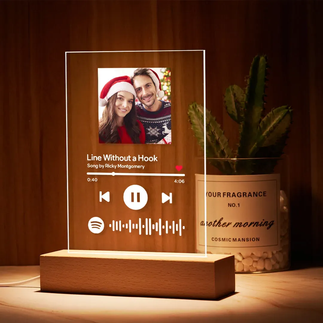 Scannable Spotify Code Plaque Night Light Music and Photo Acrylic Various Music Combination Styles