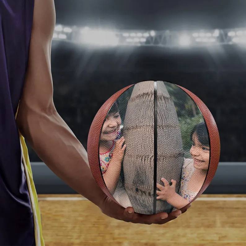 Custom Photo Basketball Eight-Panel Printed Ball for Indoor and Outdoor Play