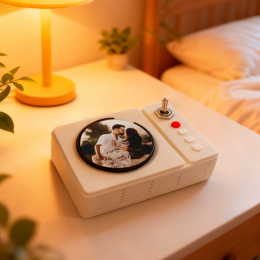 Custom Photo NFC Music Player Decoration Personalized Retro Record Player, Romantic Gift for Loved Ones
