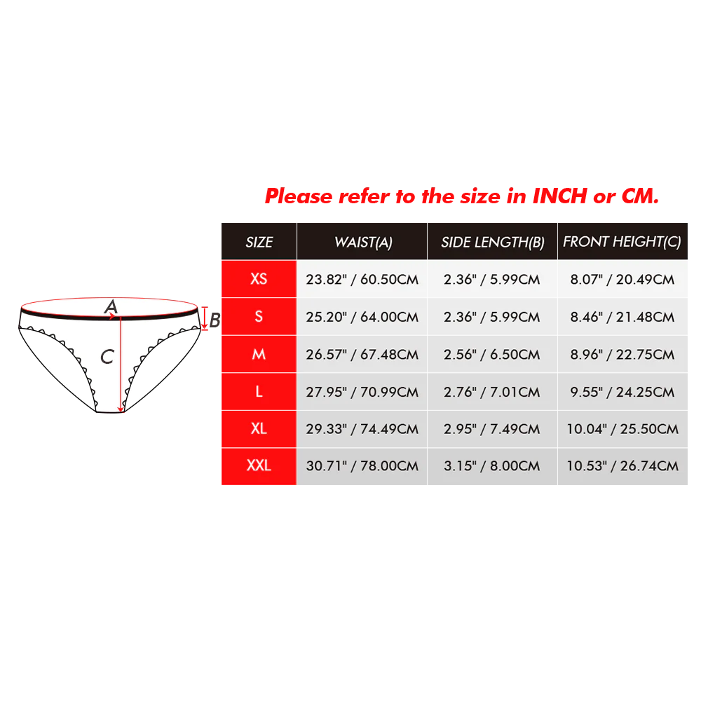 Custom Face Panties Personalized Photo Christmas Xmas Leds Lace Panties for Women - CustWitAU