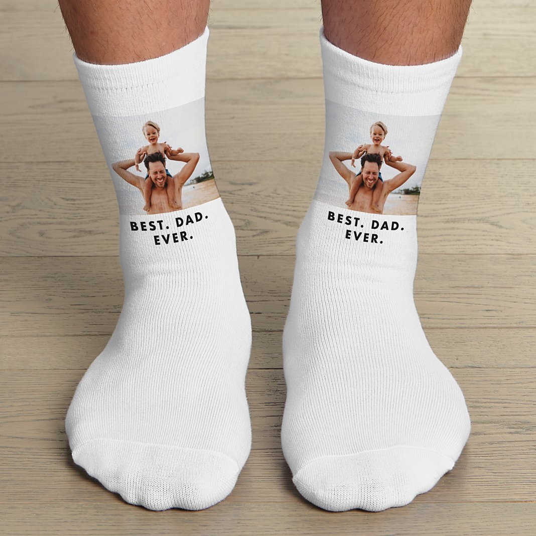 Custom Socks Best Dad Ever Photo Socks Father's Day Gift
