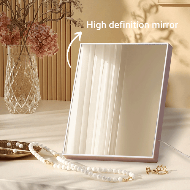 Personalized Vinyl Record with Photo, Lyrics & Song - LED Mirror Frame Lamp