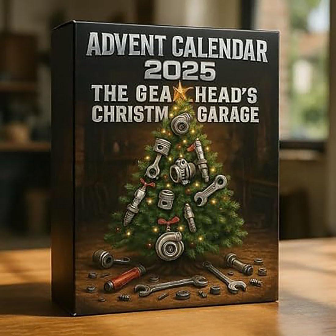 2025 Gearhead's Christmas Garage Advent Calendar - Car Parts Ornaments Blind Box with Acrylic Tree Decorations