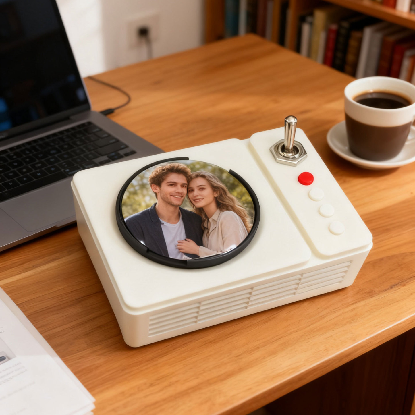 Custom Photo NFC Music Player Decoration Personalized Retro Record Player, Romantic Gift for Loved Ones