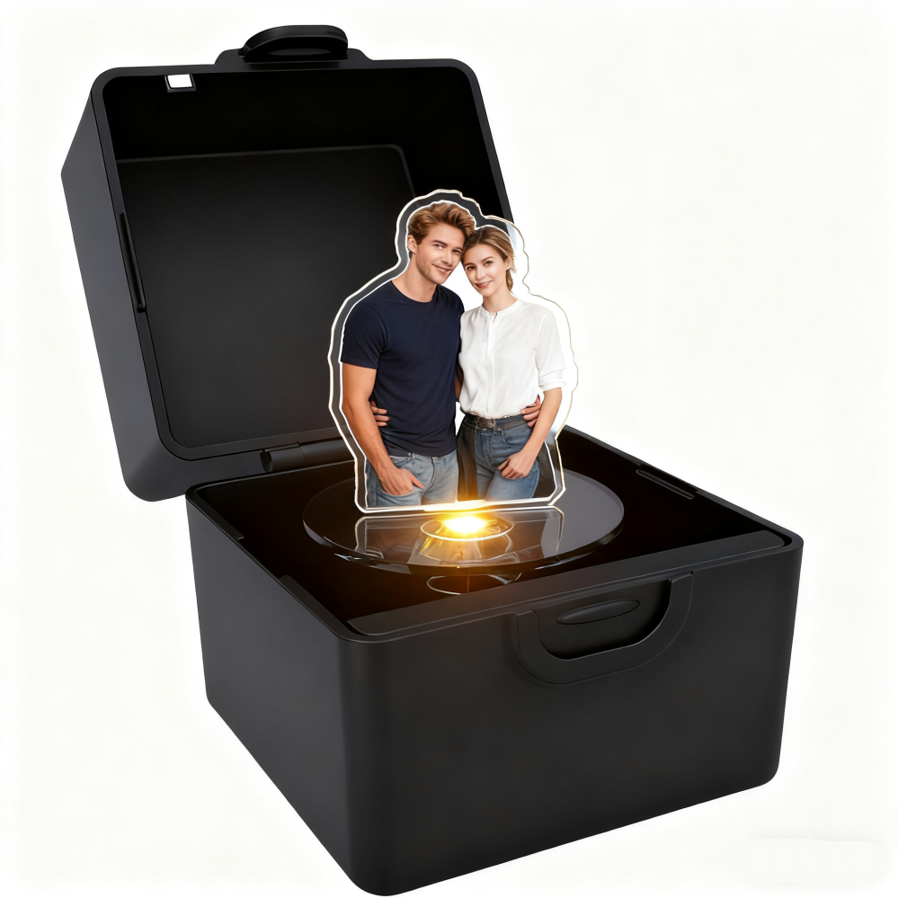 Custom Christmas Music Box | Personalized Photo & Song Gift Box | Romantic Surprise Christmas Gift for Couple or Family