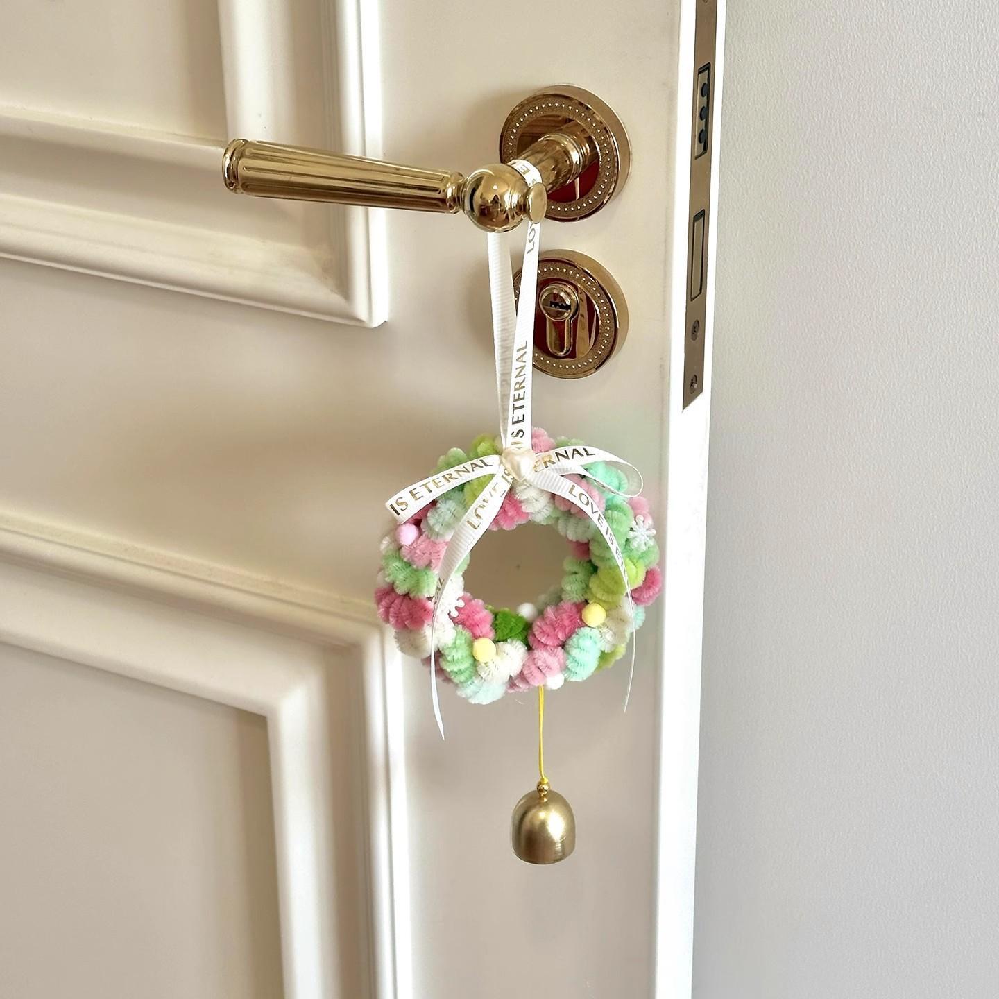 Twist Pipe Cleaner Colorful Flower Wreath Car Hanging DIY Kit