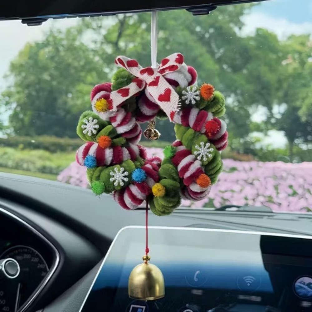 Twist Pipe Cleaner Colorful Flower Wreath Car Hanging DIY Kit