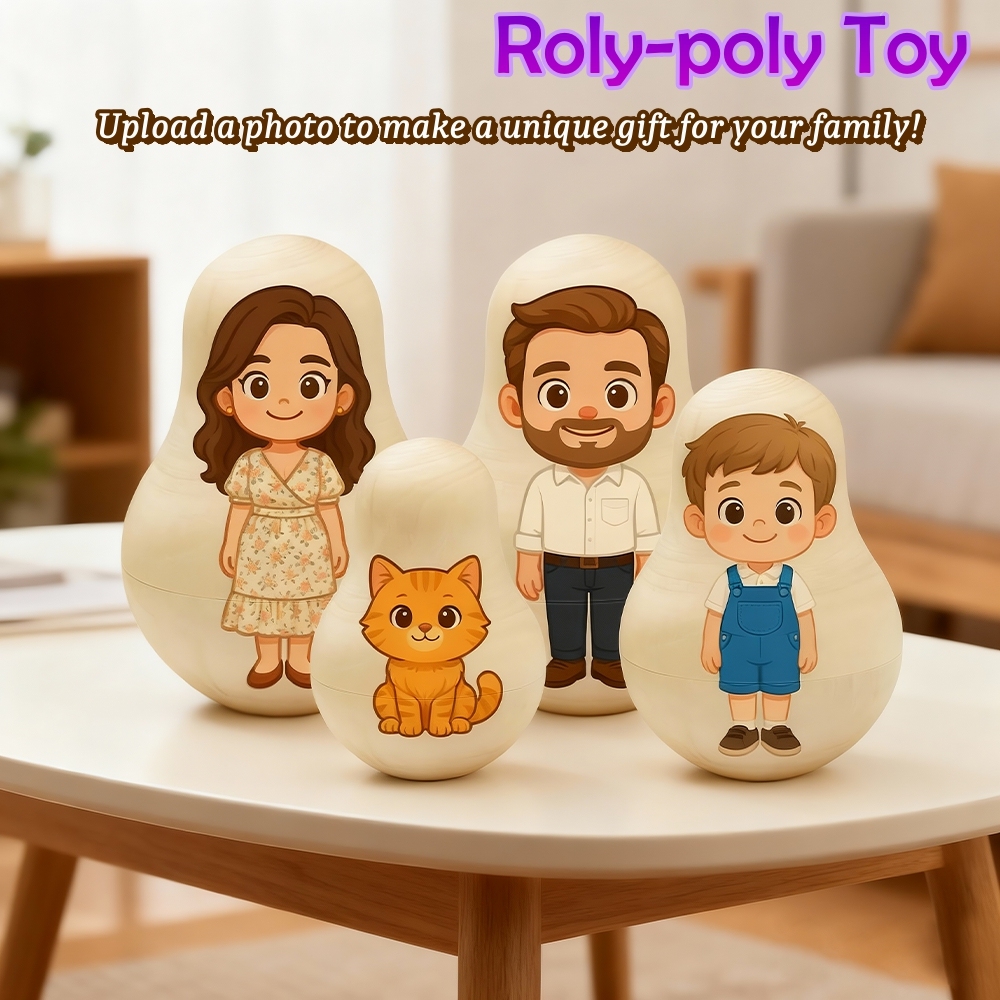 Custom Roly-poly Toy With Photo Personalized Wobbling Delight for Kids And Family