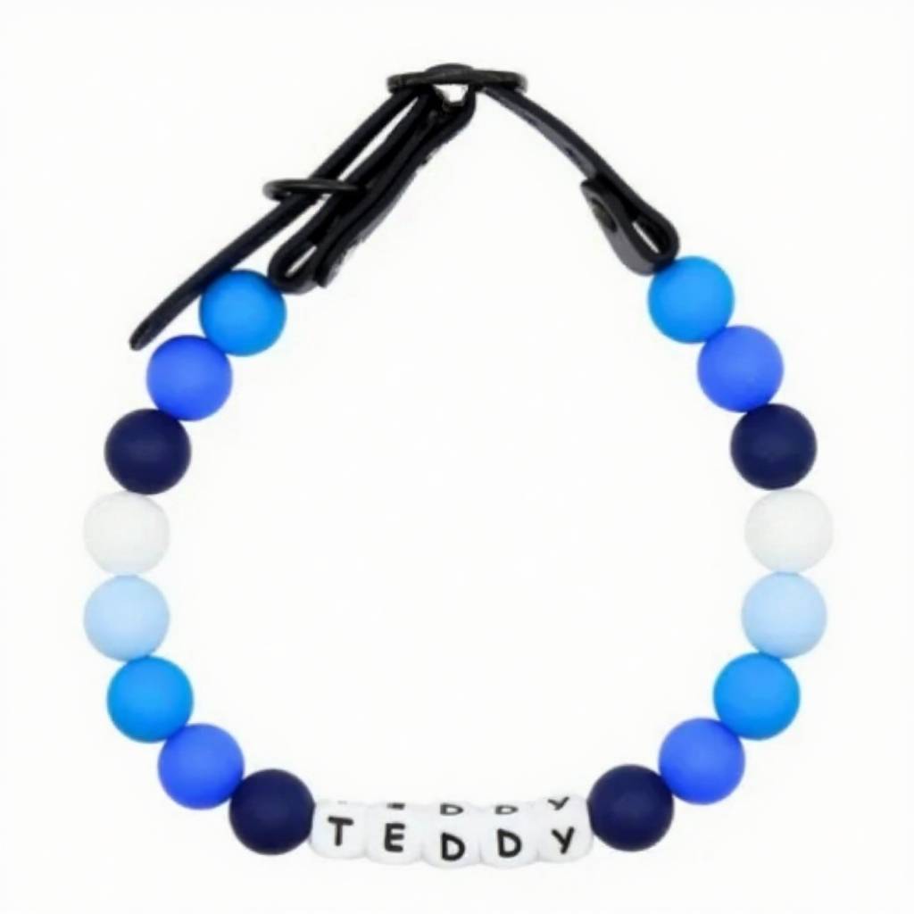 Personalized Pet Dog Cat Name Collar Necklace with Beads and Adjustable Buckle, Ideal Gift for Pet Lovers