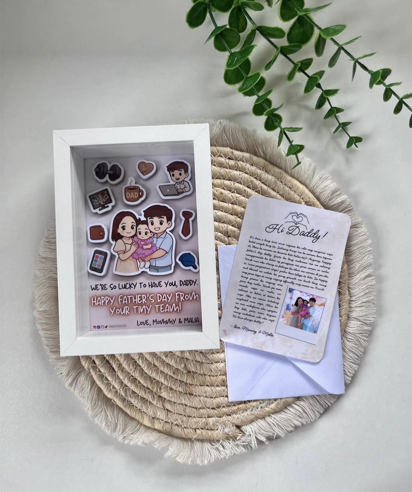 Custom 3D Chibi Portrait Frame – Personalized Cartoon Gift