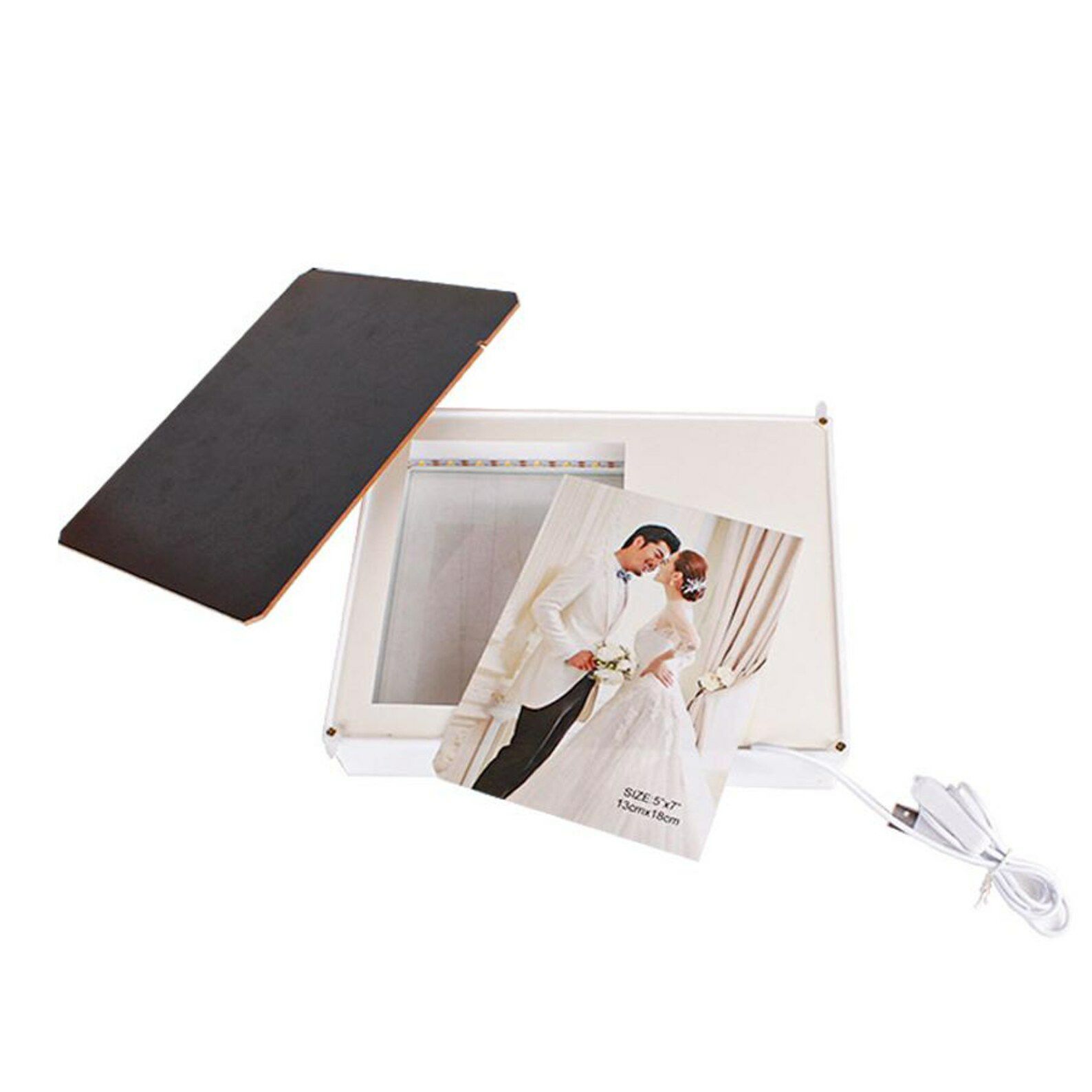 Personalised LED Flower Bouquet Photo Frame