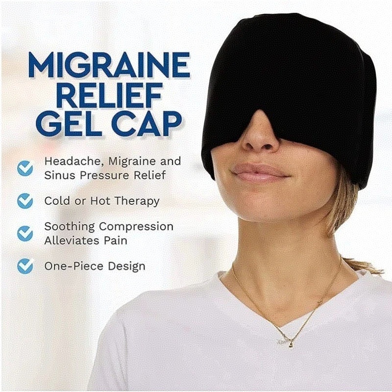 Hot & Cold Gel Head Wrap – Physical Cooling Therapy Cap, Ice Pack Headache Relief Mask