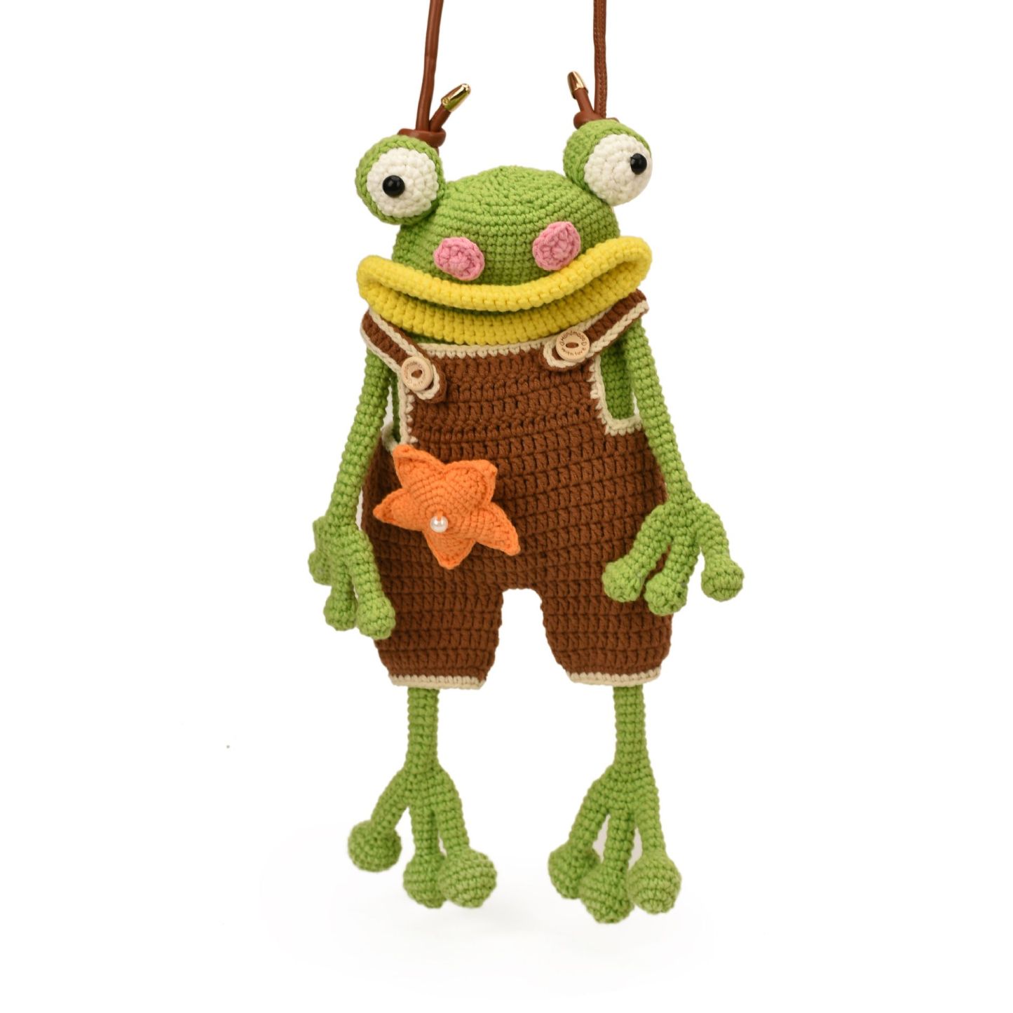 Crochet Big Mouth Frog Crossbody Phone Bag, DIY Kit or Finished Bag