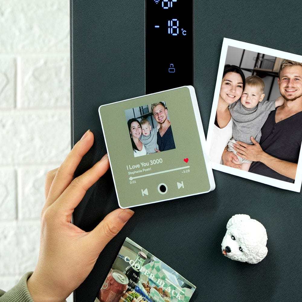 Custom Spotify Album Fridge Magnet Personalized Music Fridge Magnet Can Play Songs and Adjust Volume for Couples