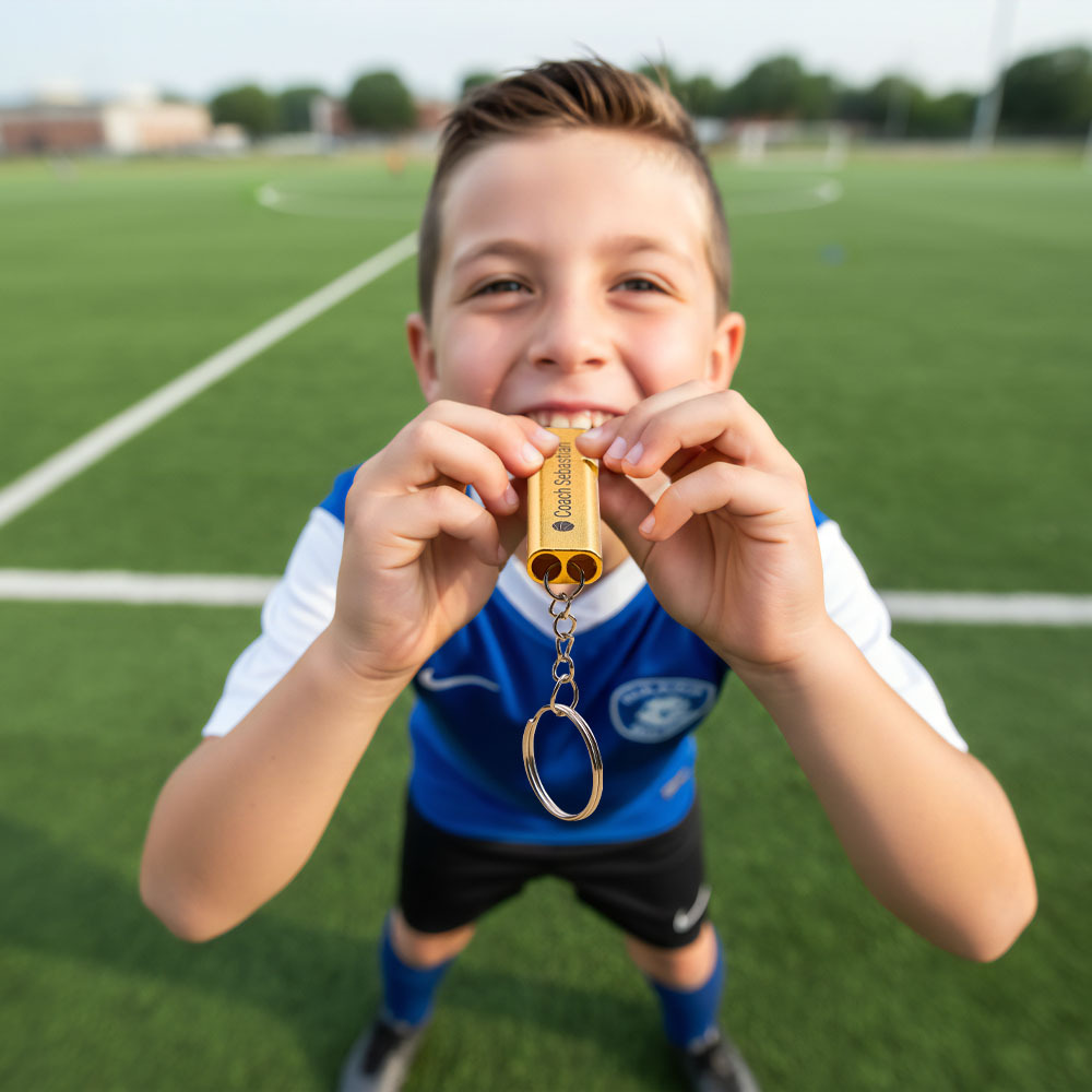 Custom Whistle Keychain Coach Whistle Personalized Gift for Coaches, Teachers & Sports Lover