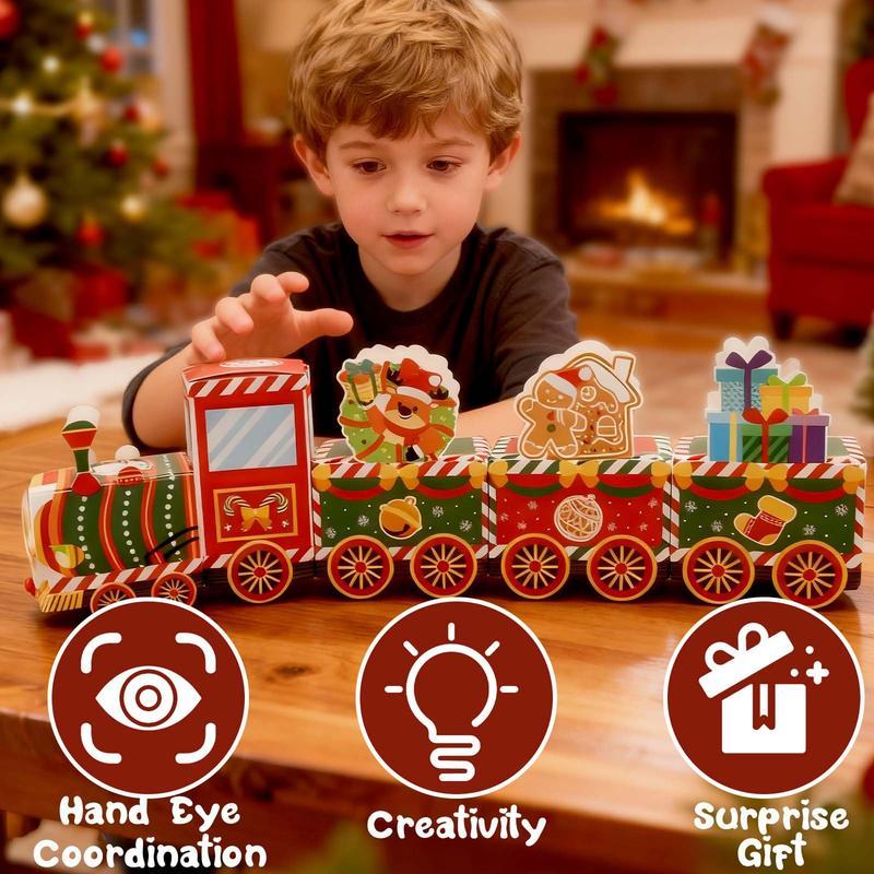Christmas Countdown Train Advent Calendar – 24 Days Surprise Gift Boxes for Kids & Holiday Decoration