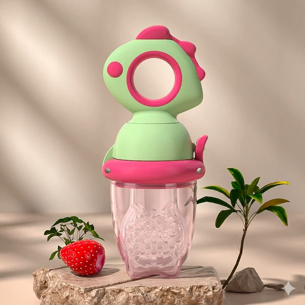 Baby Fruit Feeder Pacifier Silicone Teething Nibbler for Safe Fresh Food Feeding Gum Relief