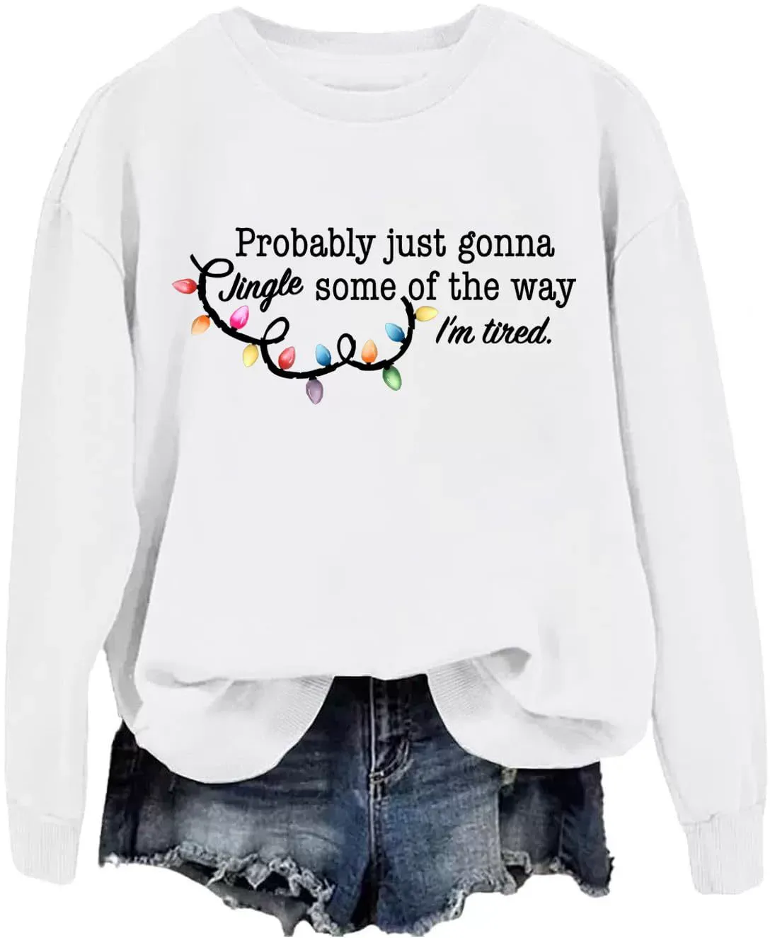 Cute Christmas Print Holiday Sweatshirt / T-Shirt – Festive Winter Graphic for Women & Men