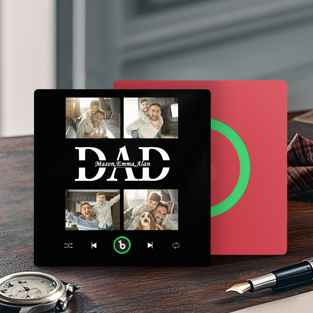The Day You Became My Dad Personalized Photo Calendar Music Fridge Magnet Father's Day Gift