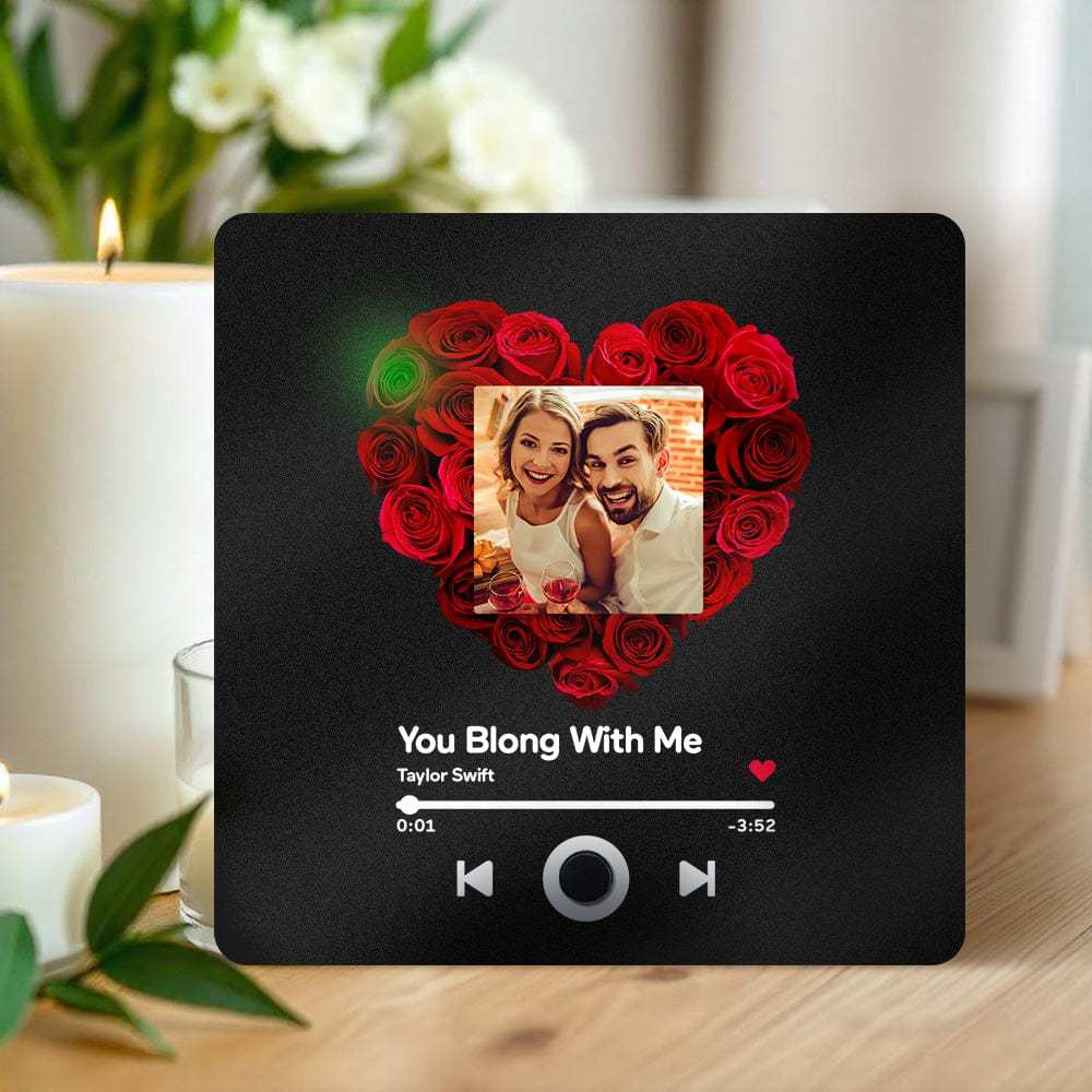 Custom Spotify Album Fridge Magnet Personalized Music Fridge Magnet Can Play Songs and Adjust Volume for Couples