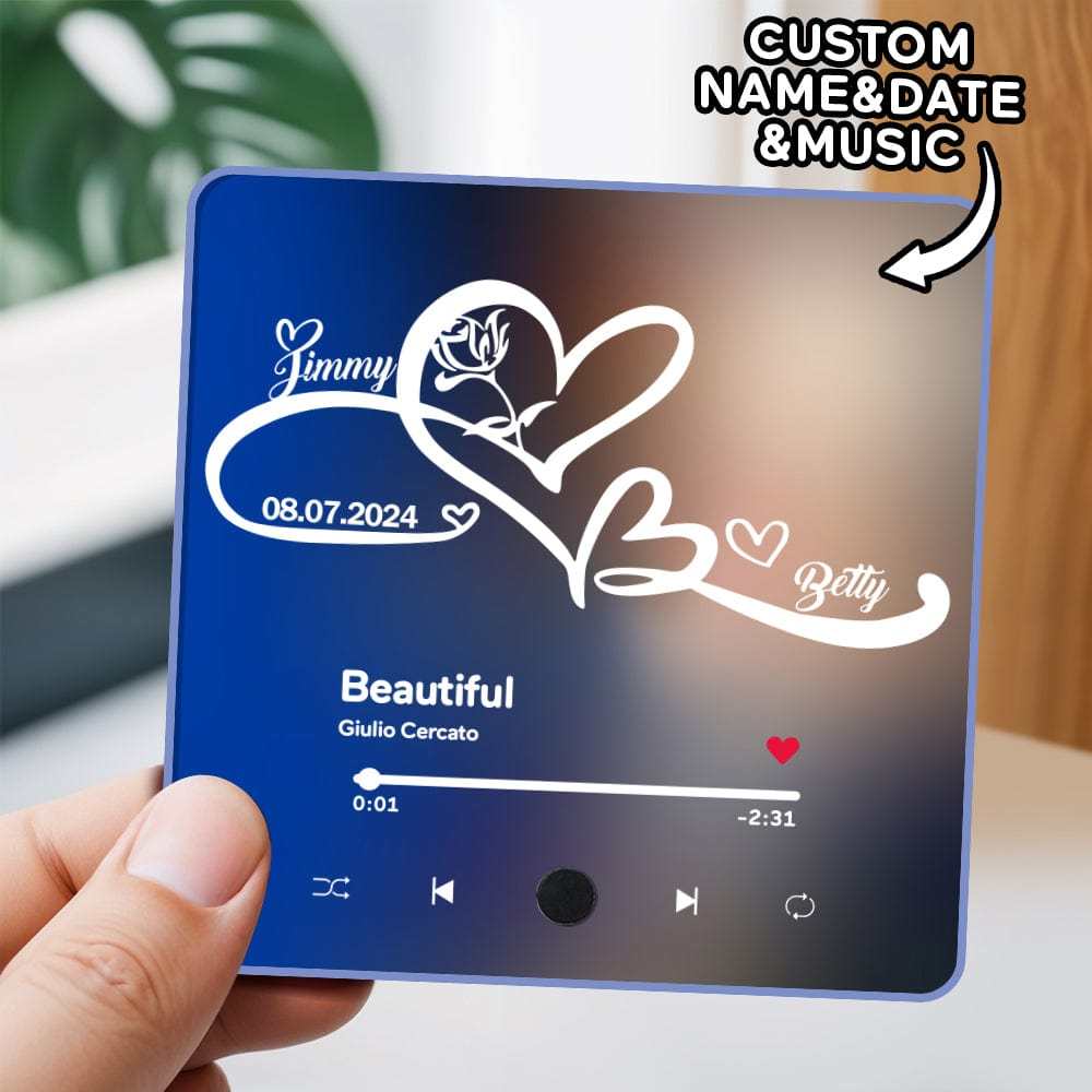 Customized Album Fridge Magnet Personalized Music Fridge Magnet Can Play Songs Gifts