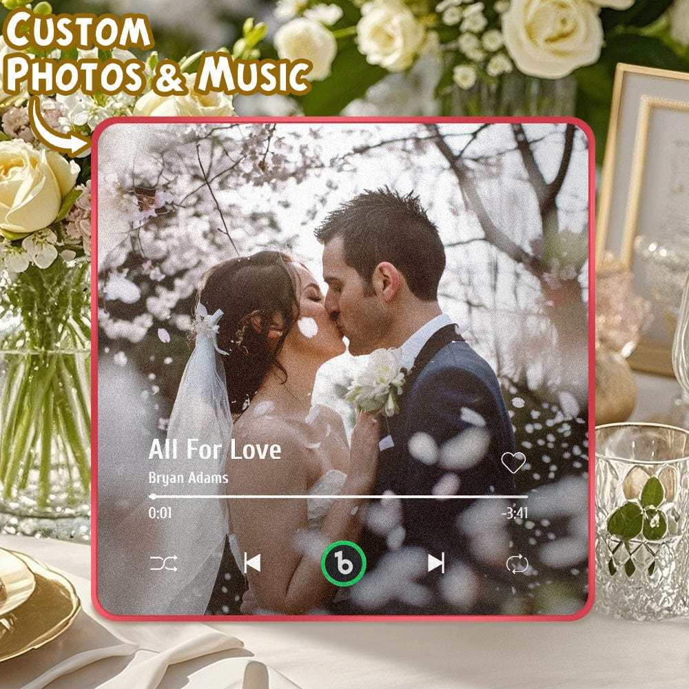 Custom Music Fridge Magnet New 4.0 Upgrade Colorful Frame Album Fridge Magnet Music Wall Photo Sticker Music Movement That Can Be Played Wedding Gift