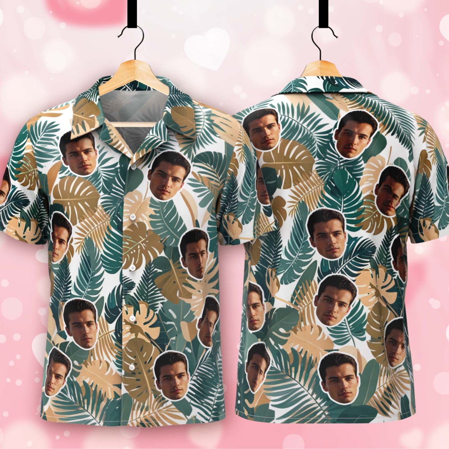 Custom Face Hawaiian Shirt Personalized Photo Hawaiian Shirt Bachelor Party Shirts Anniversary Vacation Trip Father's Day Gift