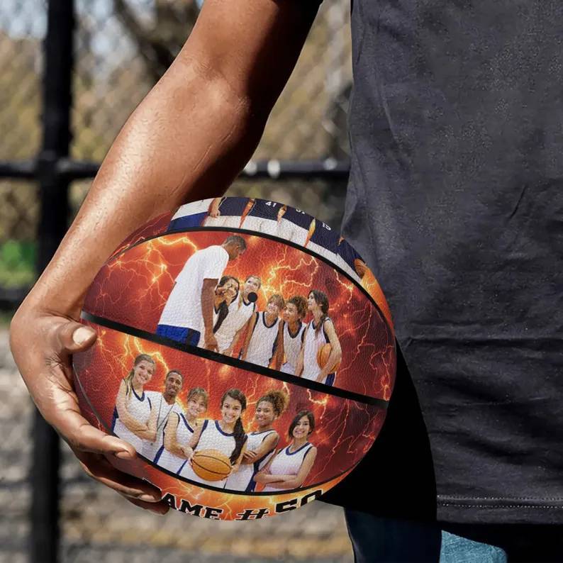Custom Photo Basketball Eight-Panel Printed Ball for Indoor and Outdoor Play