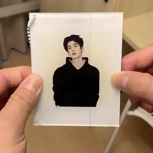 Custom Photo Pull-out Acrylic Photo Keychain Photo Bag Chain Gift For Fans