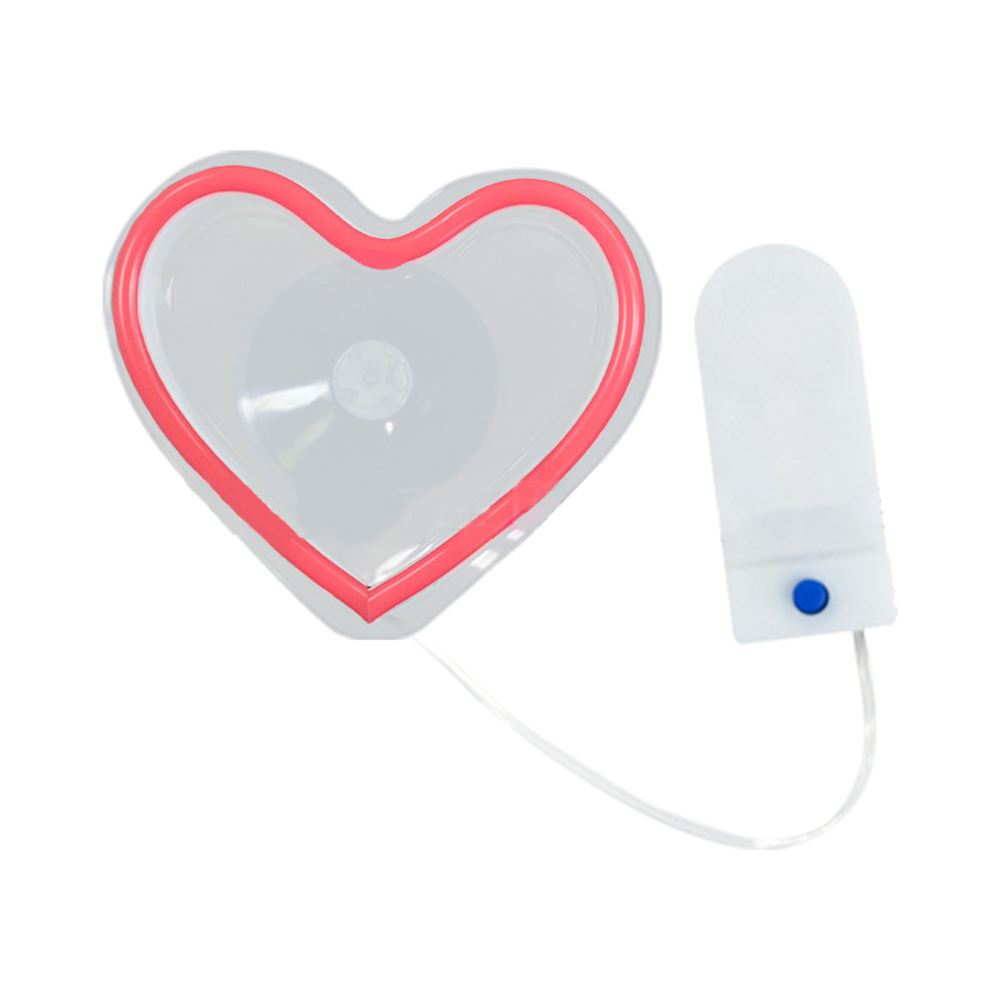 LED Heart Neon Light for Car Triangle Window – Battery Powered Interior Atmosphere Lamp