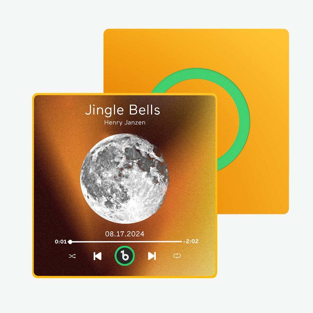 Custom Music Fridge Magnet with Moon Phrase Colorful Frame Album Fridge Magnet Music Wall Photo Sticker Music Movement That Can Be Played