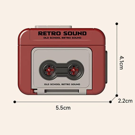 Creative Mini Tape Recorder Keychain, Retro Tape Recorder Keychain, Vintage Recorder Tape Keychain