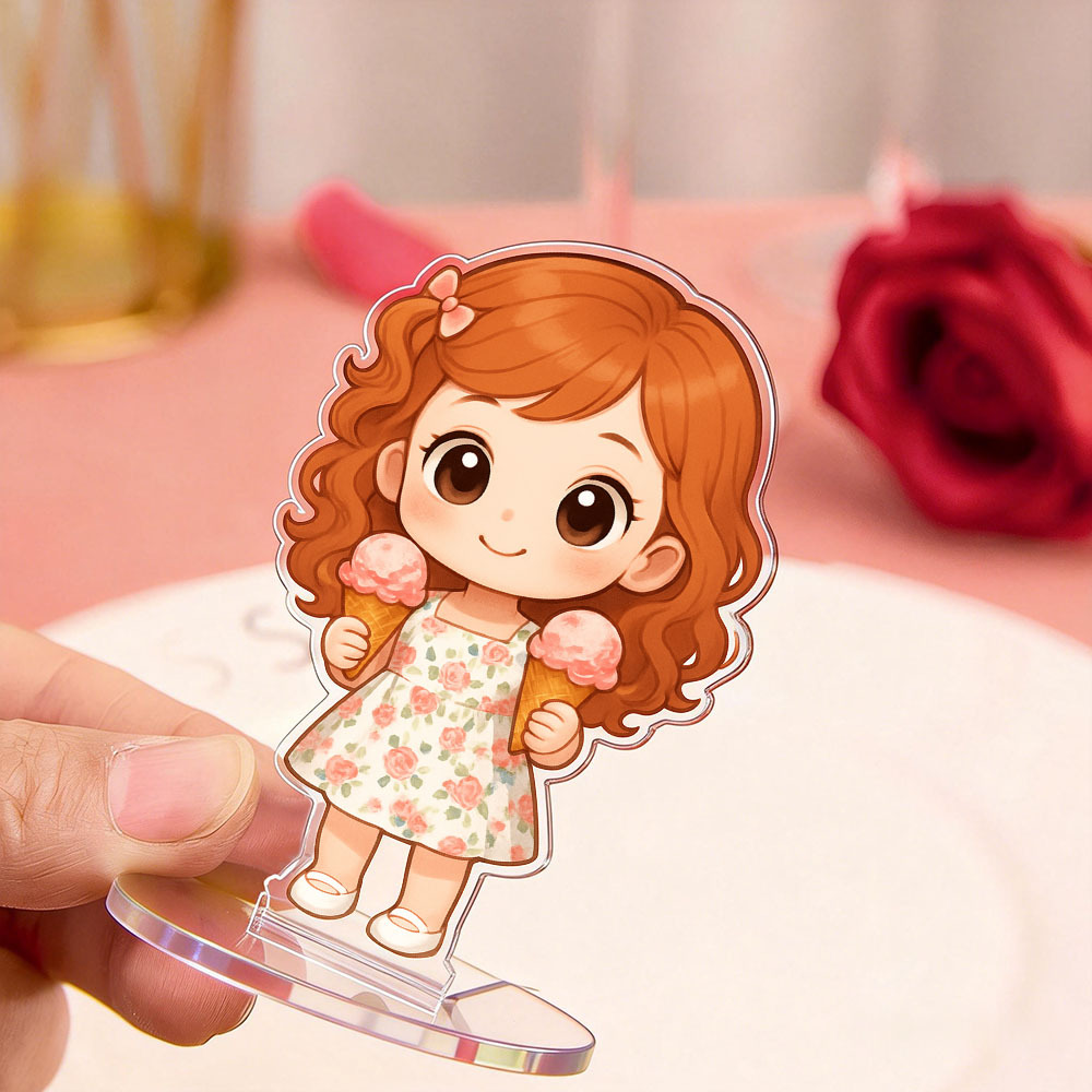 Custom Cartoon Acrylic Standee Personalized Photo Gift Anime Style Display Decor Perfect Gift for Family for Couple