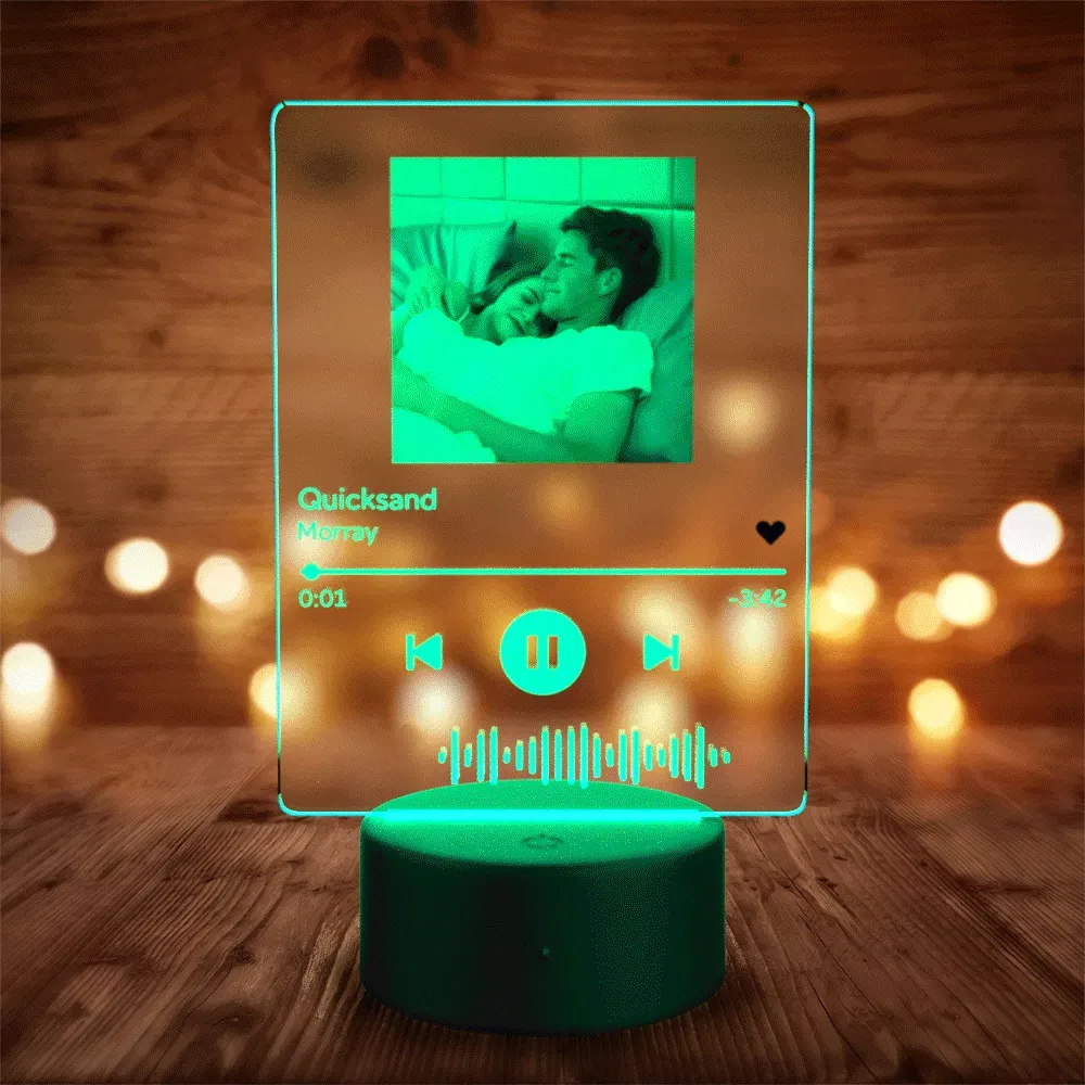 Scannable Spotify Code Plaque Night Light Music and Photo Acrylic Various Music Combination Styles