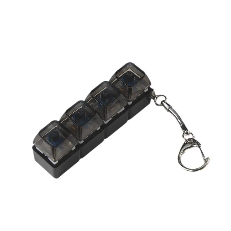 PC Fully Transparent Clicky Switch Tester Keychains– Clear Stress-Relief Press Toy with Crisp Sound