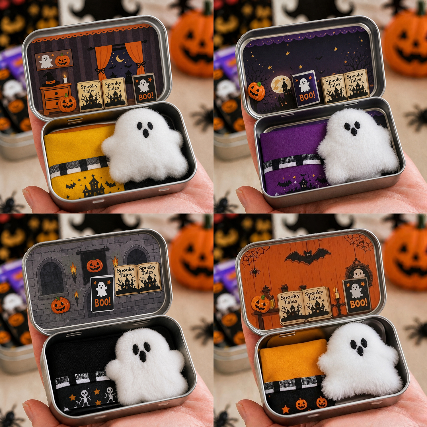 Halloween Mini Tin Gift Set – Spooky Surprise Gift for Kids, Friends & Halloween Lovers