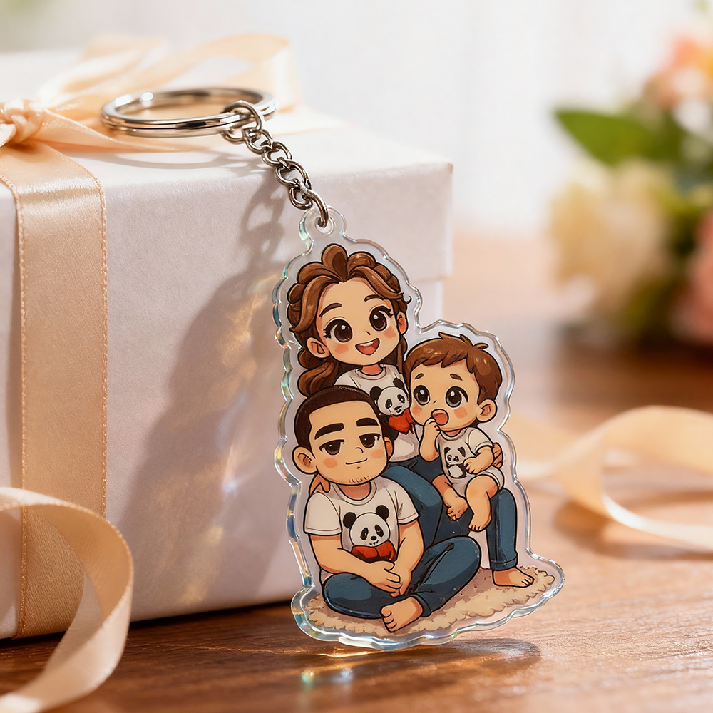 Custom Chibi Acrylic Keychains Made From Your Favorite Photo Perfect For Birthdays, Anniversaries or Christmas